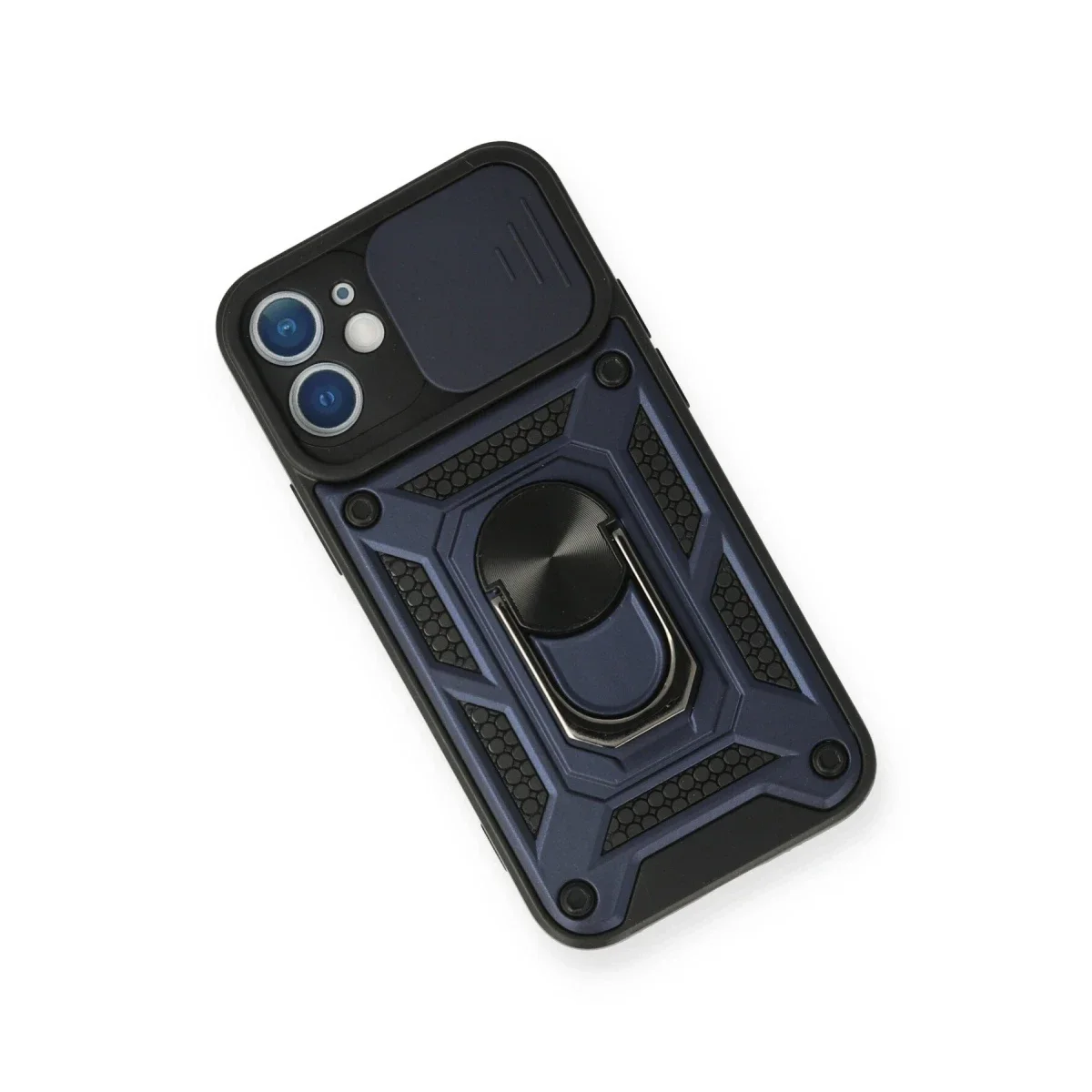 Apple iPhone 11 Kılıf Pars Lens Yüzüklü Silikon - Lacivert görsel 3