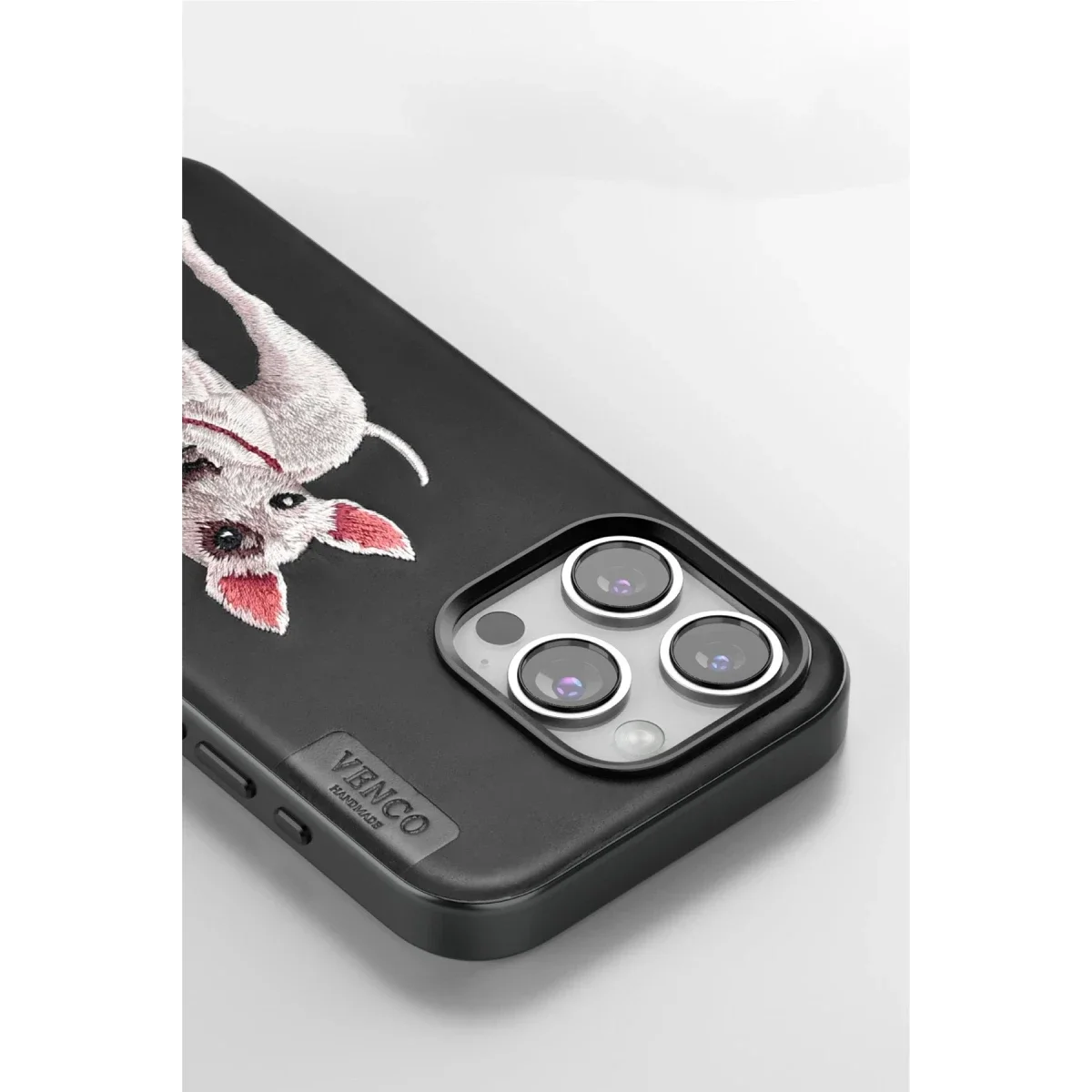 Venco Apple iPhone 15 Pro Max Perma Desenli Kapak - Siyah görsel 3