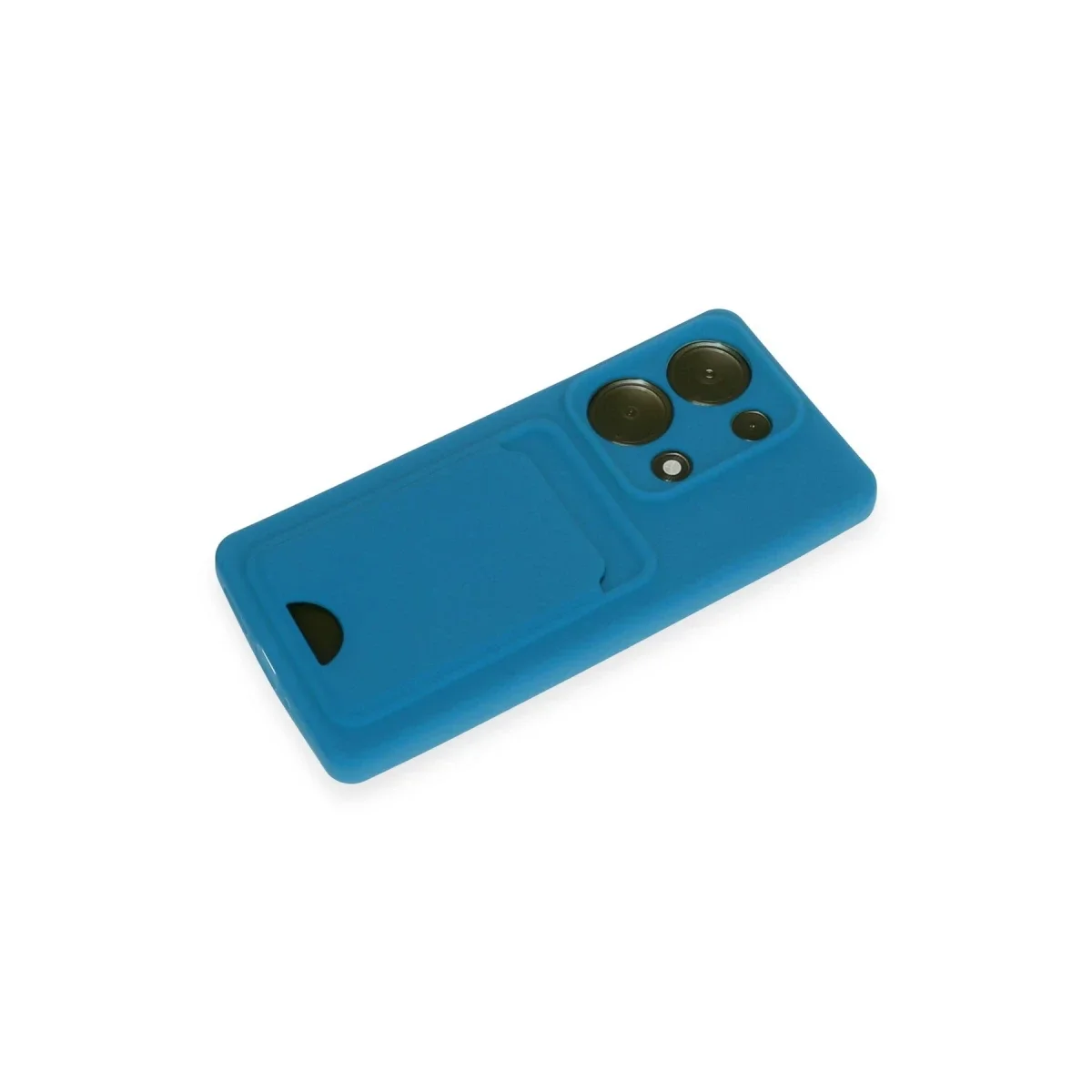 Xiaomi Redmi Note 13 Pro 4G Kılıf Kelvin Kartvizitli Silikon - Mavi görsel 4