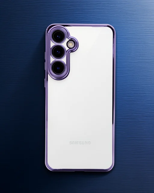 Samsung Galaxy S24 Fe Kılıf Razer Lensli Silikon - Mor