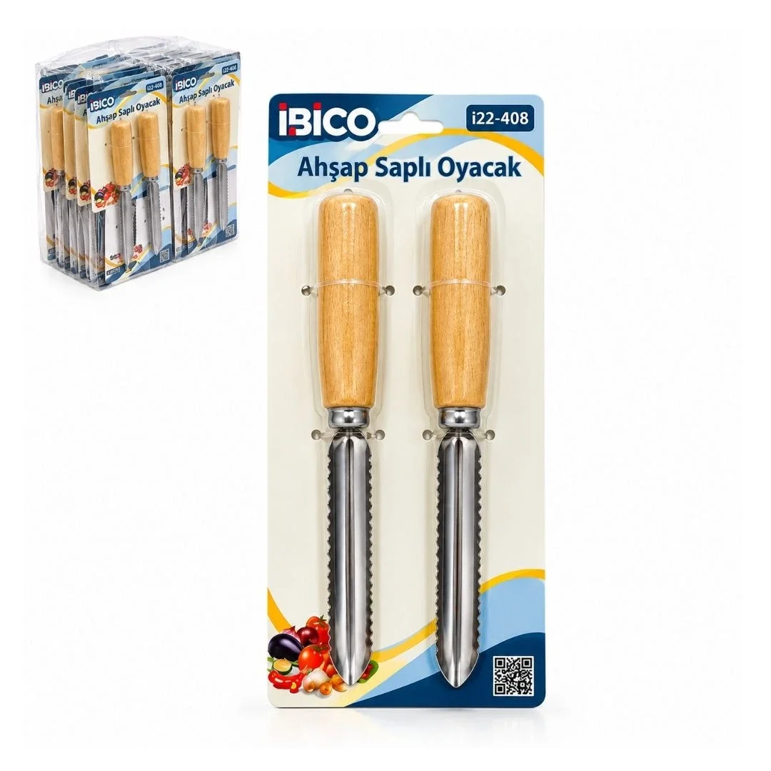 Ahşap Saplı Soyacak 2'li