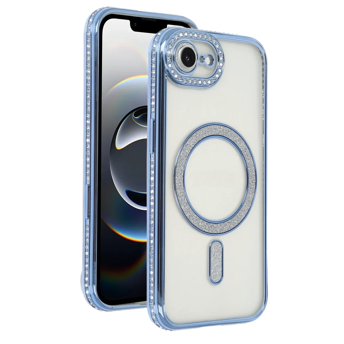 Apple iPhone 16E Joke Simli Magneticsafe Kılıf - Mavi