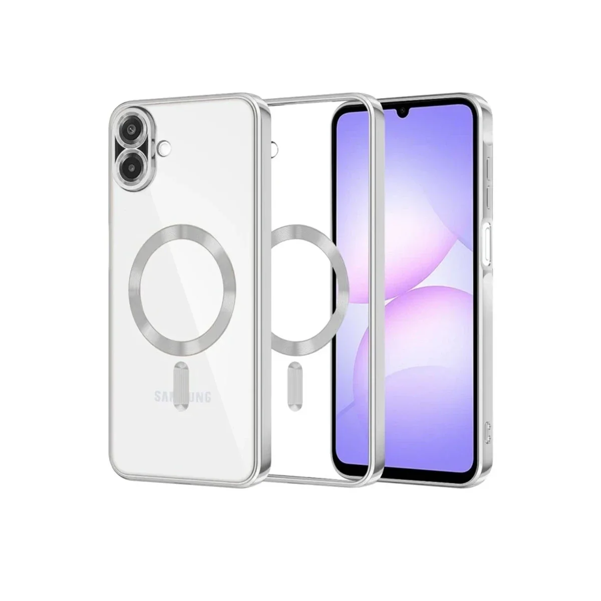 Samsung Galaxy A07 4G Kross Magneticsafe Kapak - Gümüş