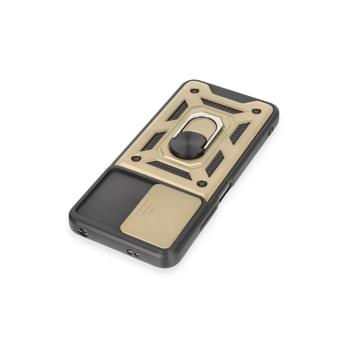 Xiaomi Redmi Note 12 5G Kılıf Pars Lens Yüzüklü Silikon - Gold görsel 4