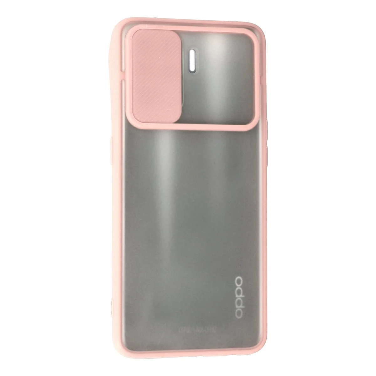 Oppo Reno 5 Lite Kılıf Palm Buzlu Kamera Sürgülü Silikon - Pembe görsel 3