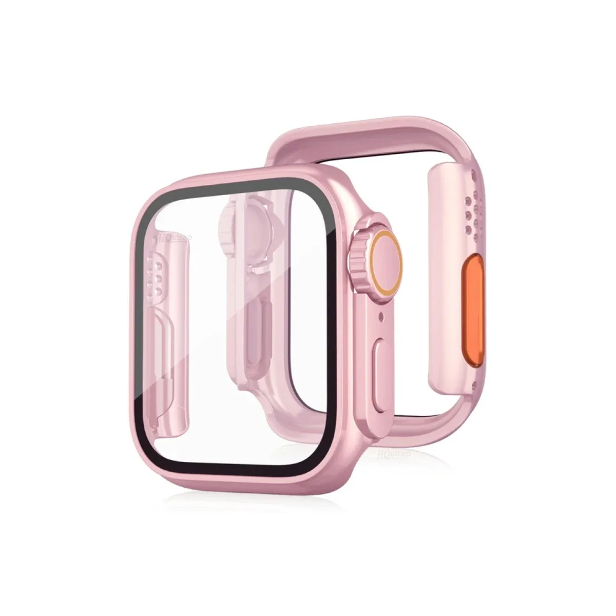 Apple Watch 41mm Watch 49mm Kasa Dönüştürücü ve Ekran Koruyucu - Rose Gold