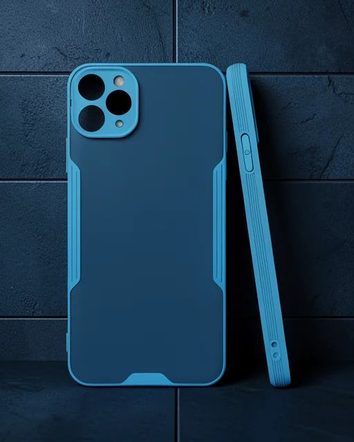 Apple İphone 11 Pro Max Kılıf Platin Silikon - Mavi