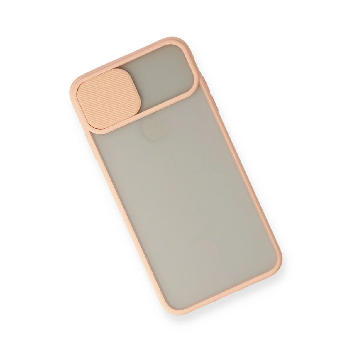 Apple İphone X Kılıf Palm Buzlu Kamera Sürgülü Silikon - Pembe görsel 3