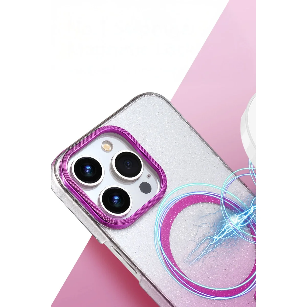 Apple İphone 15 Pro Max Glossy Magsafe Kapak - Siyah görsel 2