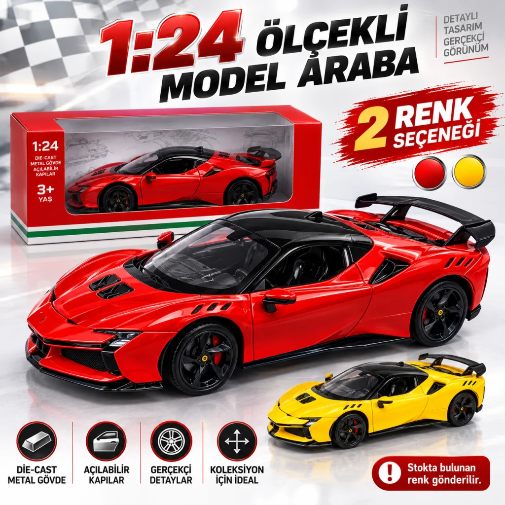 1/24 R&P SF90 Model Araba tek adet fiyatıdır görsel 2