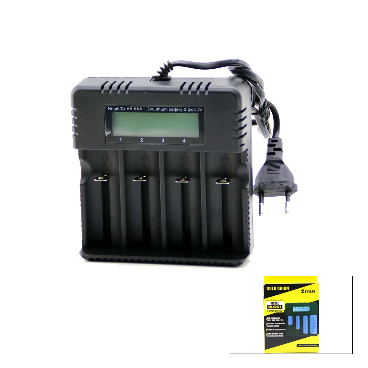 4 Yuvalı Li-ion Pil Şarj Cihazı 3000mA 4.2V (18650/26650/16340 Uyumlu) görsel 2