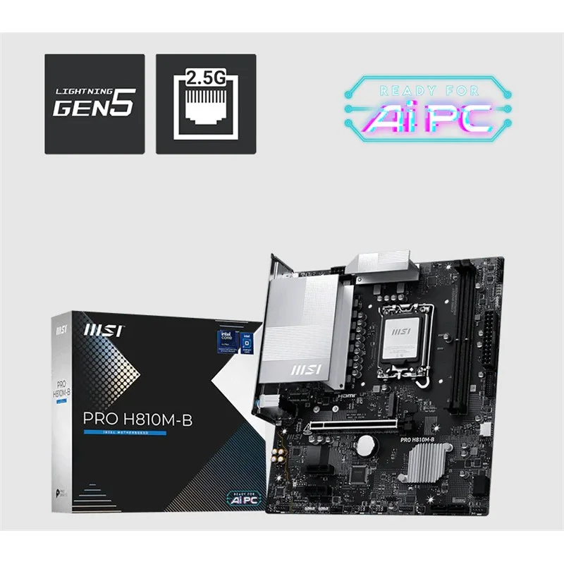 Pro H810M-B DDR5 6400MHZ 1XHDMI 1XDP 1XM.2 Matx 1851P ( Ultra Processors Serıes 2)