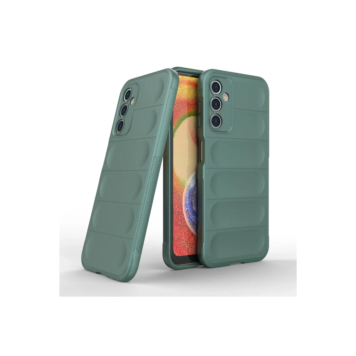 Samsung Galaxy A14 4G Kılıf Optimum Silikon - Koyu Yeşil görsel 2