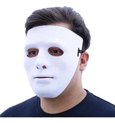 Beyaz Renk Hip Hop Anonim Jabbawockeez Dans Maskesi 18x19 cm görsel 4