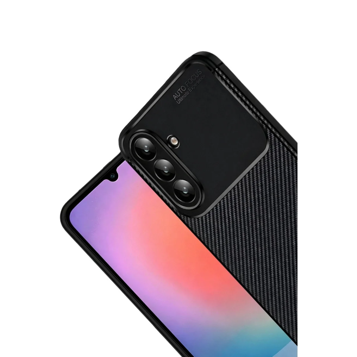 Samsung Galaxy A37 5g Auto Focus Karbon Kapak - Siyah görsel 3