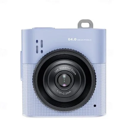 ni Dijital Kamera 64mp 16x Digital Zoom Retro Vintage 1.4’’ekranlı Video Kamera Taşınabilir Tasarım Mavi görsel 2