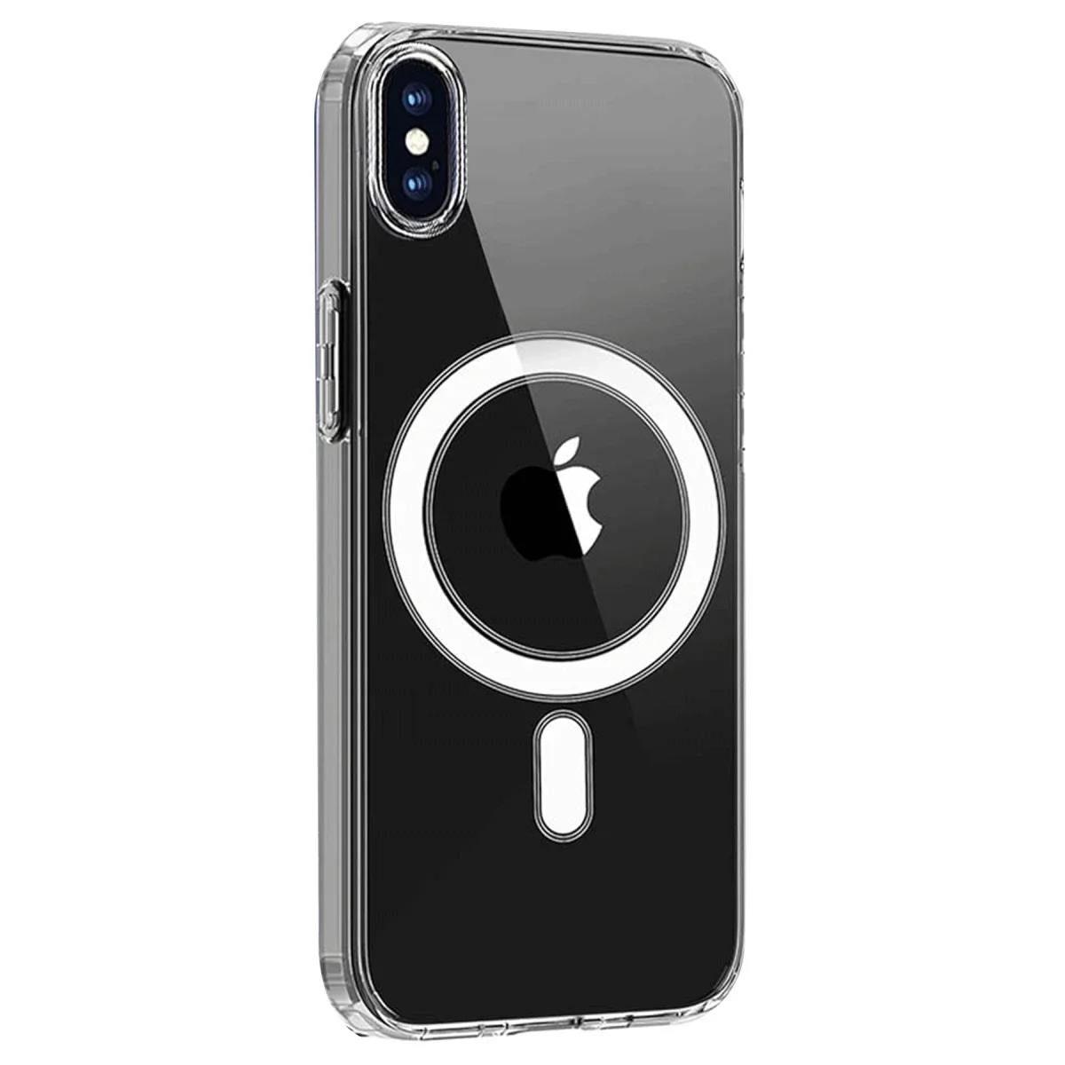 Apple iPhone X Kılıf Magneticsafe Şeffaf Silikon - Şeffaf görsel 2