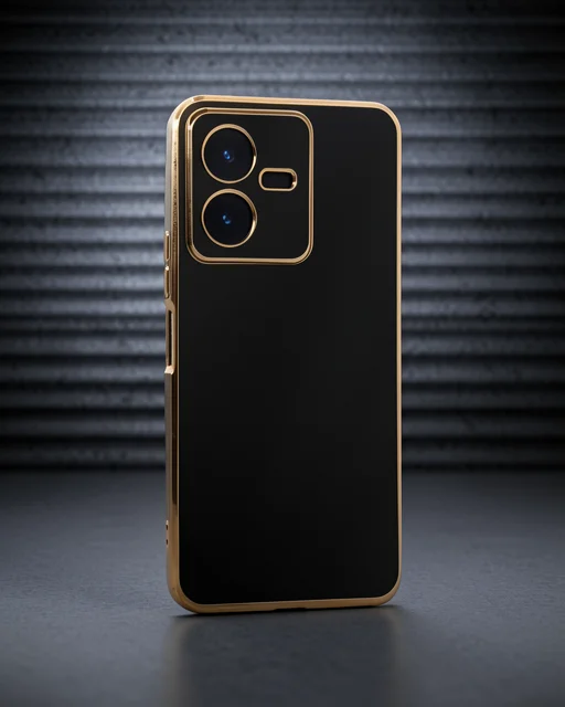 Vivo Y22 2022 Kılıf Volet Silikon - Siyah