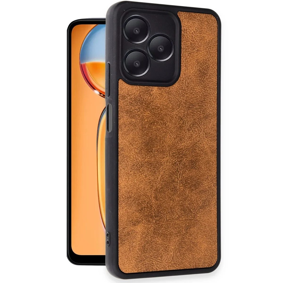 Realme Note 50 4g Kılıf Aras Deri Kapak - Taba görsel 2