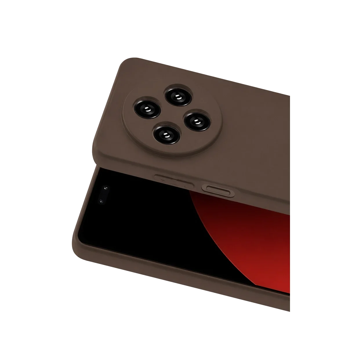 Xiaomi Redmi 14c Kılıf First Silikon - Kahverengi görsel 2