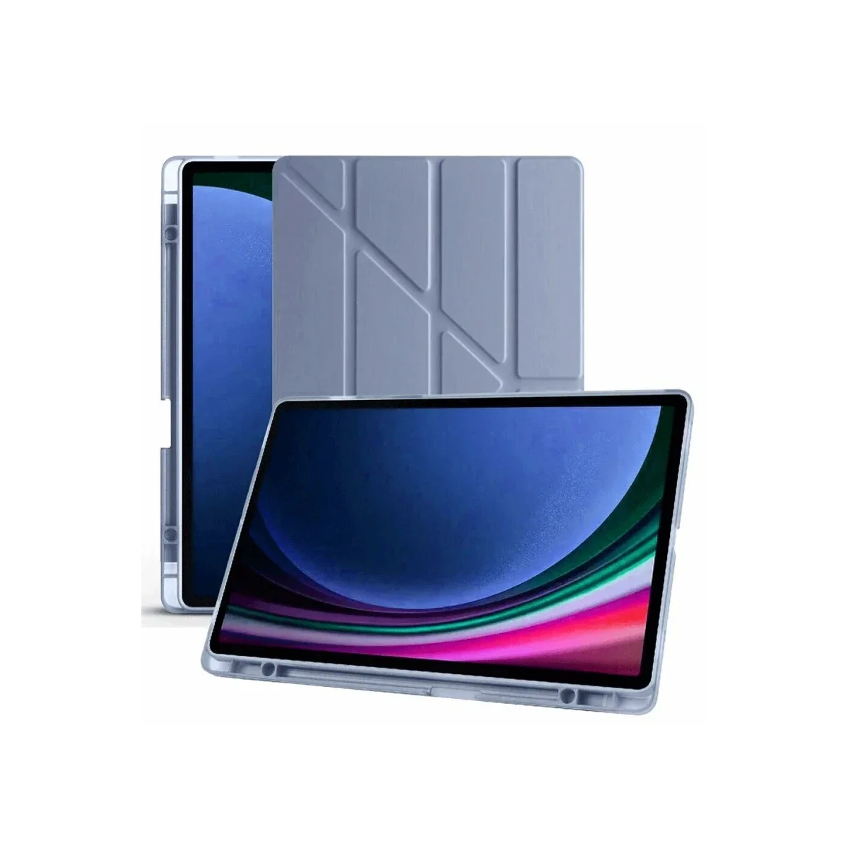 Samsung Galaxy X510 Tab S9 FE 11 Kılıf Kalemlikli Mars Tablet Kılıfı - Lavender görsel 4