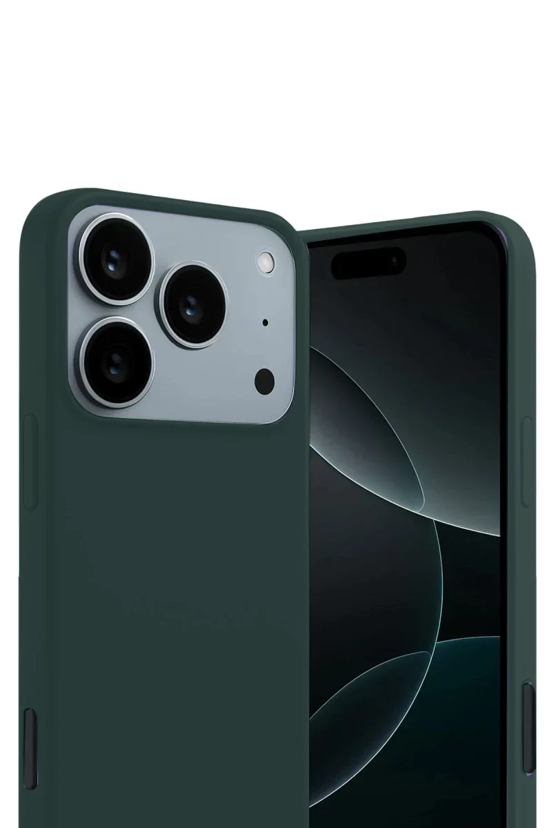 Apple iPhone 17 Pro Max First Silikon - Koyu Yeşil görsel 2
