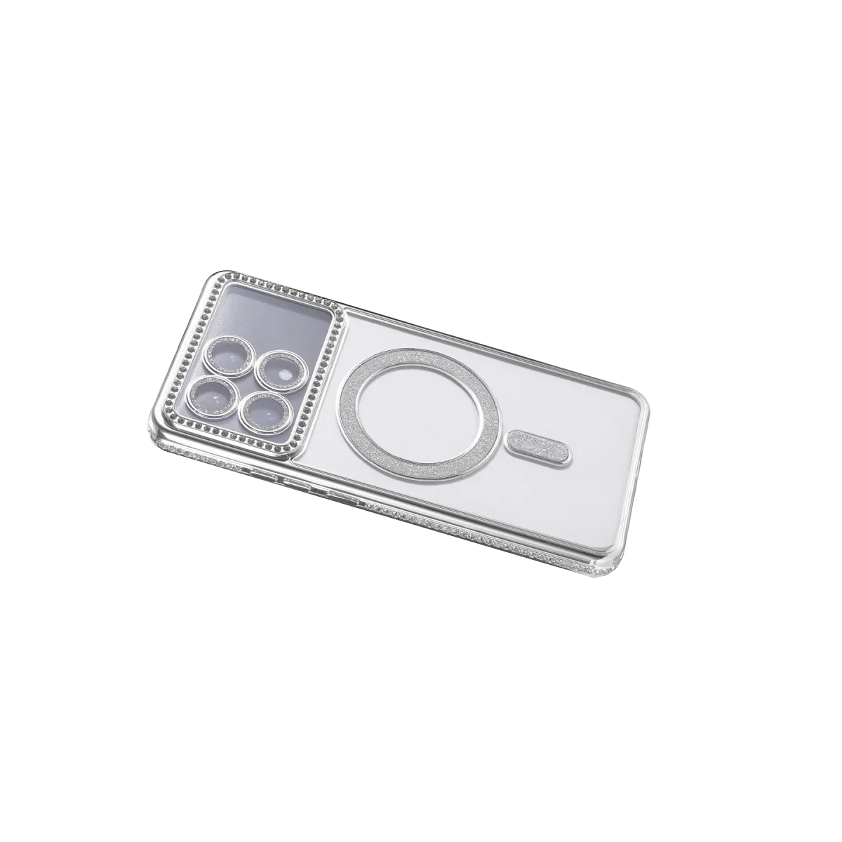 Xiaomi Poco X6 Pro Joke Simli Magneticsafe Kılıf - Gümüş görsel 4