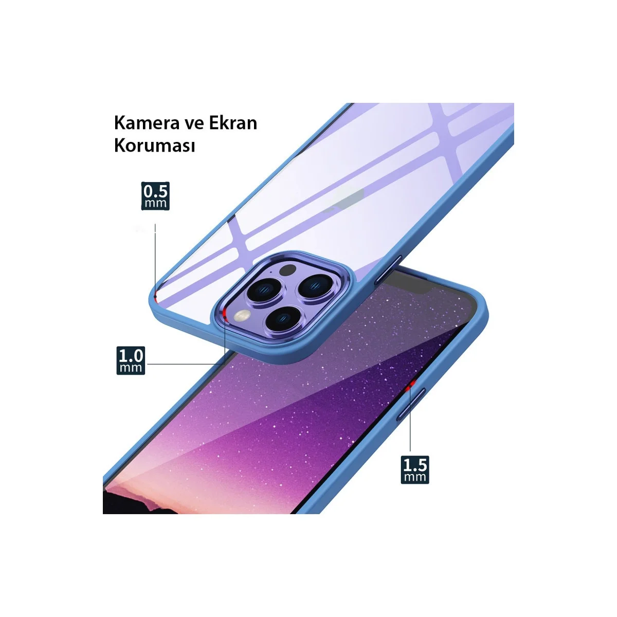 Apple İphone 14 Pro Kılıf Power Silikon - Lila görsel 7