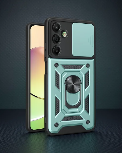 Samsung Galaxy A26 Kılıf Pars Lens Yüzüklü Silikon - Yeşil