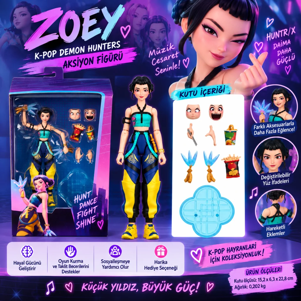 JRY32 Demon Hunters - Zoey Aksiyon Figürü görsel 2