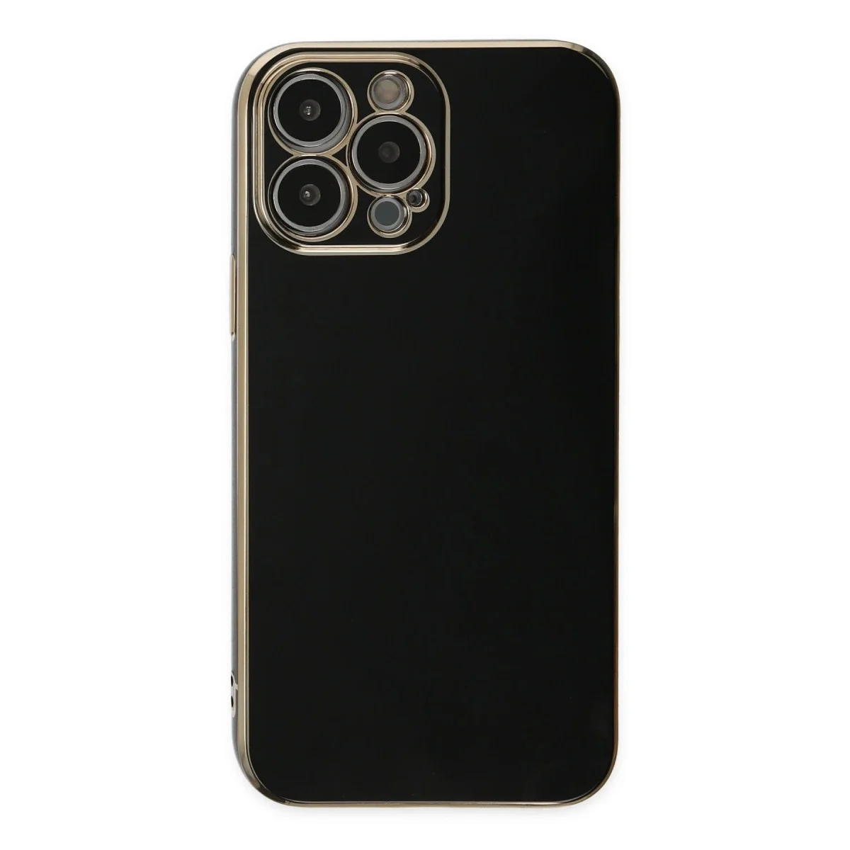 Apple İphone 15 Pro Max Kılıf Volet Silikon - Siyah