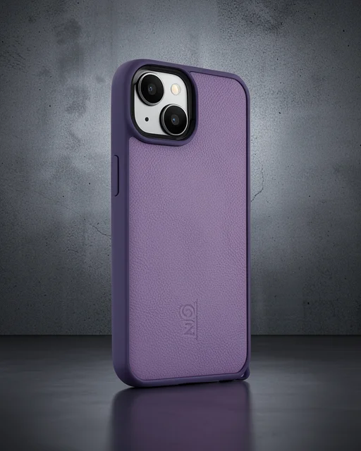 Apple İphone 14 Kılıf Elegant Kapak - Derin Mor