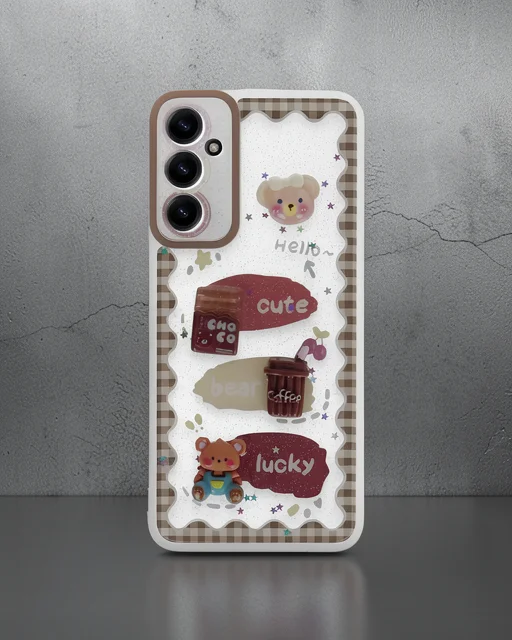 Samsung Galaxy A25 5g Kılıf Sweet Desenli Silikon Kapak - Şeffaf