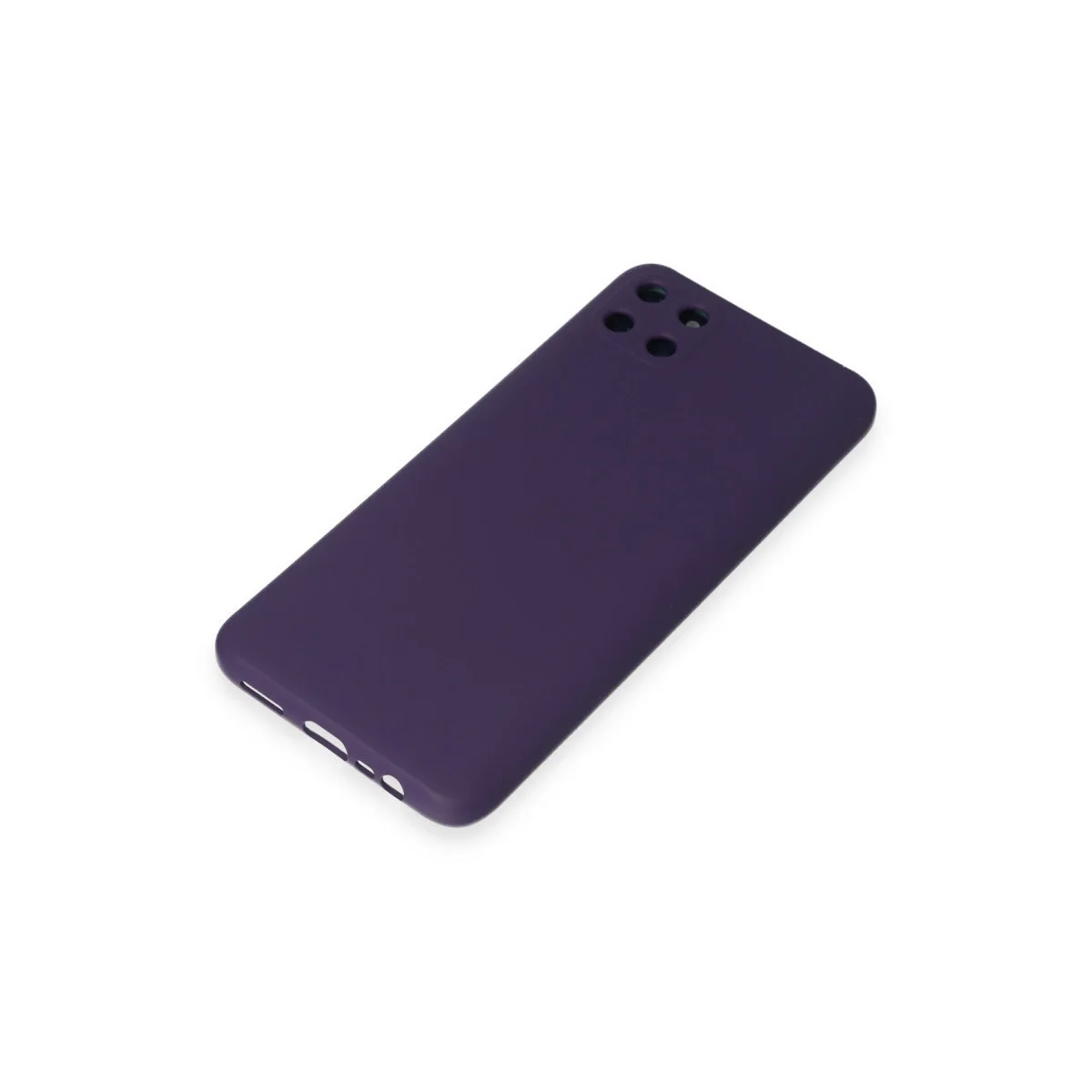 Realme C11 Kılıf Nano İçi Kadife Silikon - Mor görsel 4