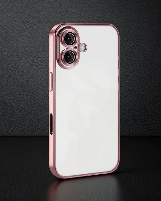 Apple İphone 16 Kılıf Razer Lensli Silikon - Pembe