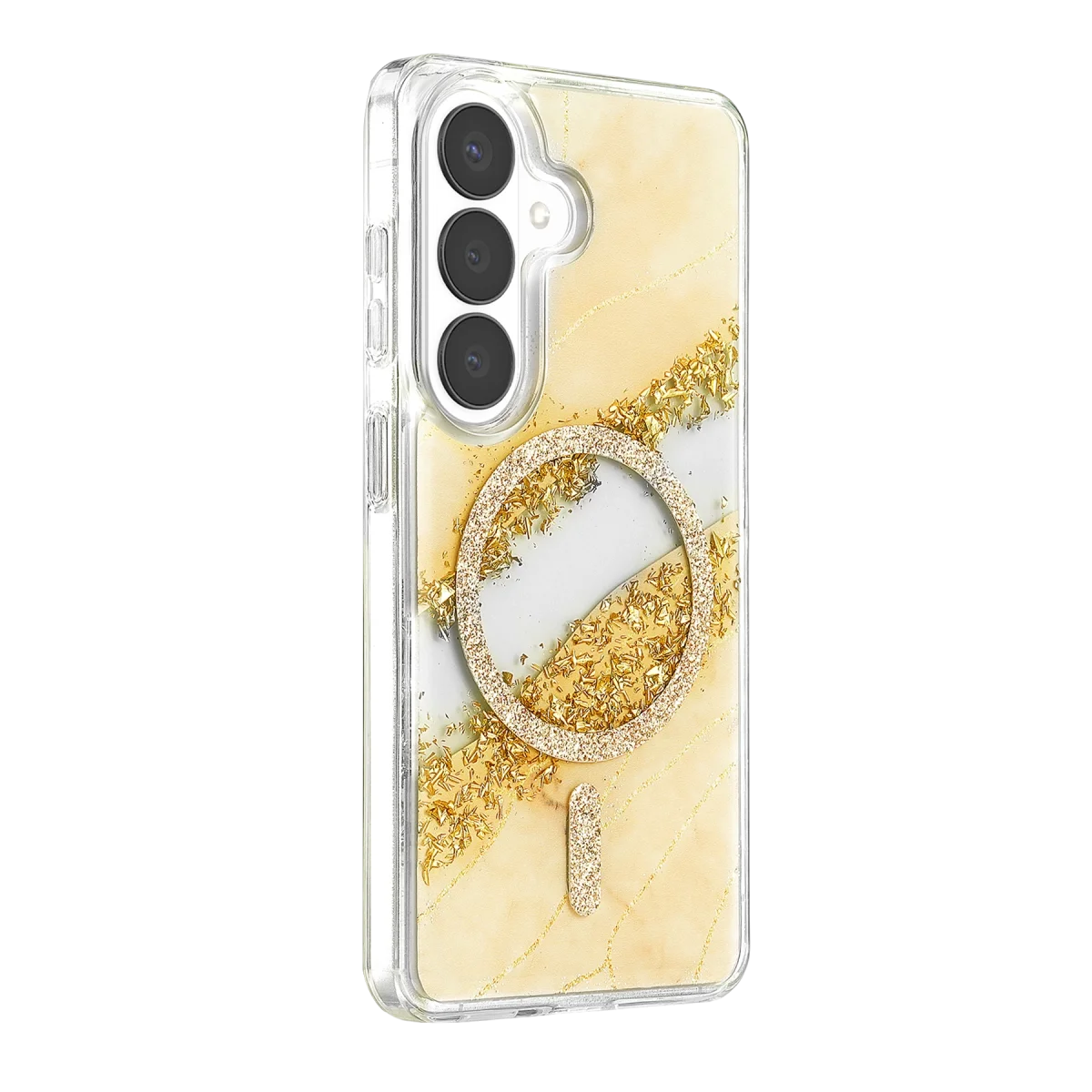 Onegif Samsung Galaxy S26 Lotus Simli Magsafe Kapak - Gümüş görsel 2