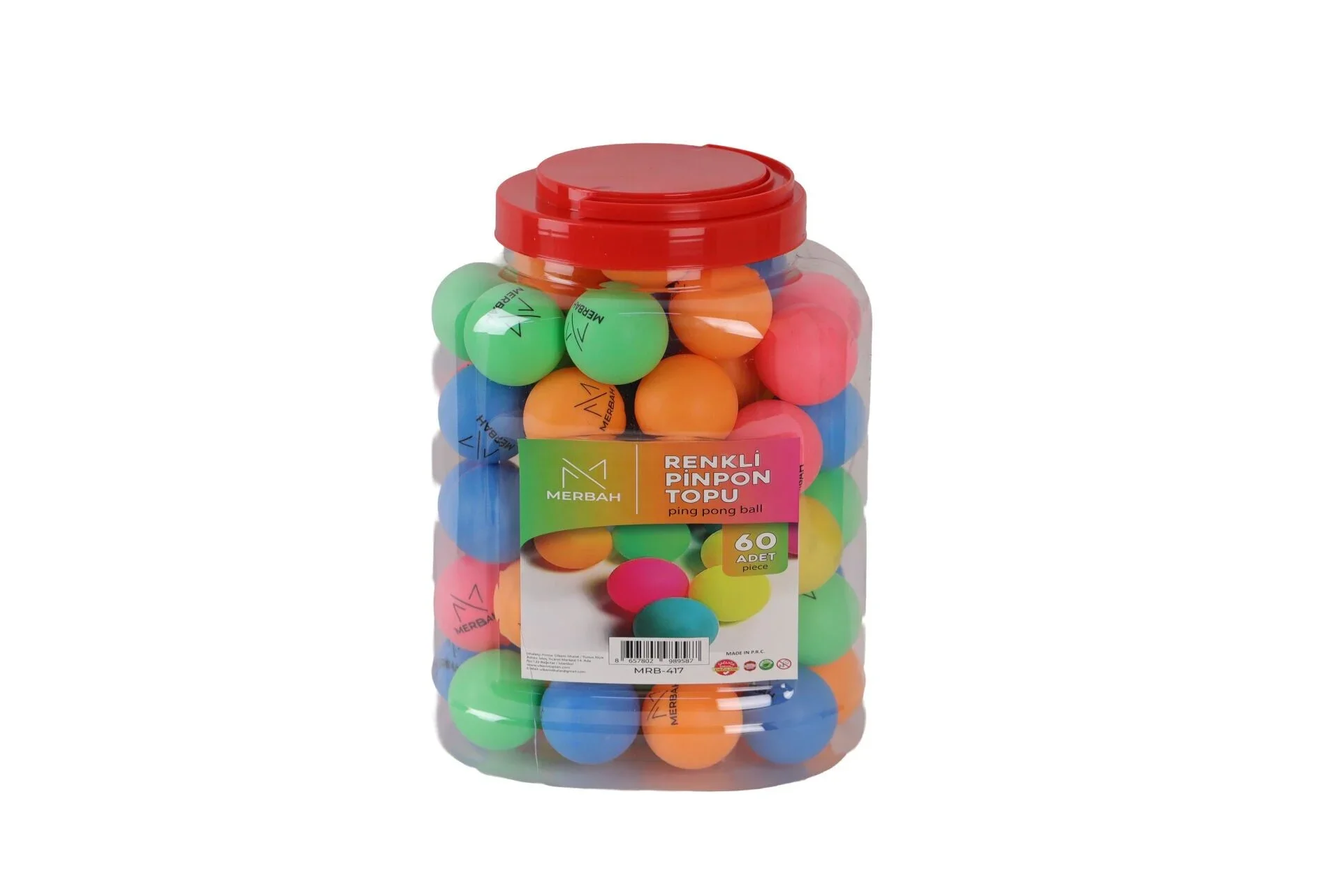 MRB-417 Pinpon Topu Renkli Karışık 60X24 görsel 2
