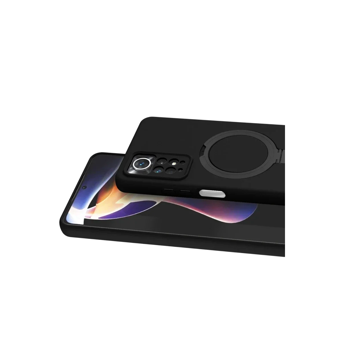 Xiaomi Redmi Note 12 Pro 4G Regal Magsafe Standlı Kapak - Siyah görsel 3
