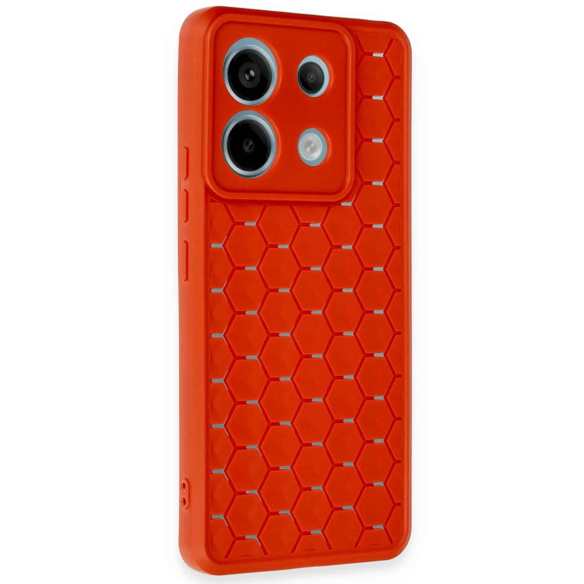Xiaomi Redmi Note 13 Pro 5g Kılıf Petek Silikon Kapak - Kırmızı görsel 2
