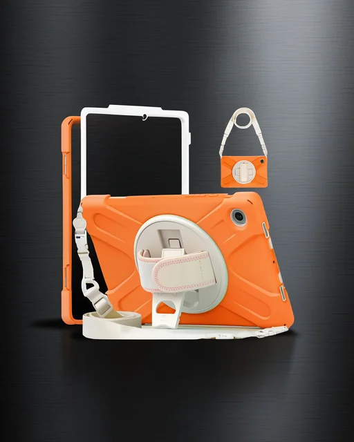Samsung Galaxy X200 Tab A8 10.5 Kılıf Amazing Tablet Kapak - Turuncu