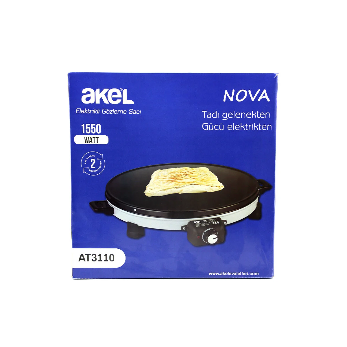 Nova Gözleme Sacı Termostatlı 1550W 48X48X14CM AT3110 görsel 3