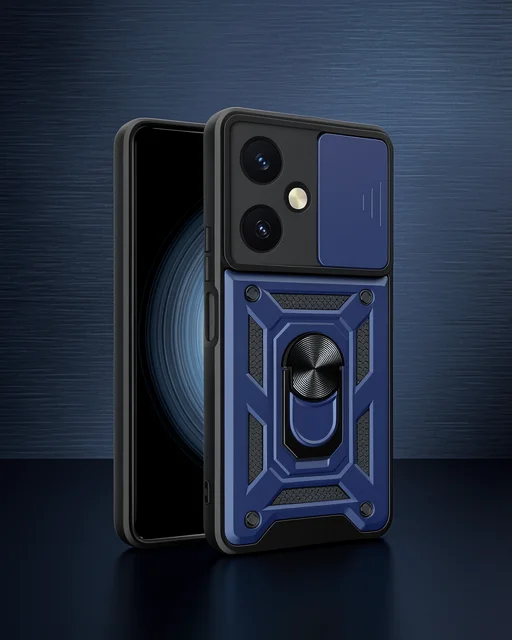 Vivo Y27 Kılıf Pars Lens Yüzüklü Silikon - Lacivert
