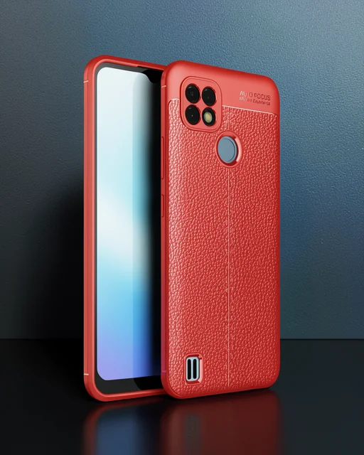 Realme C25 Kılıf Auto Focus Kapak - Kırmızı