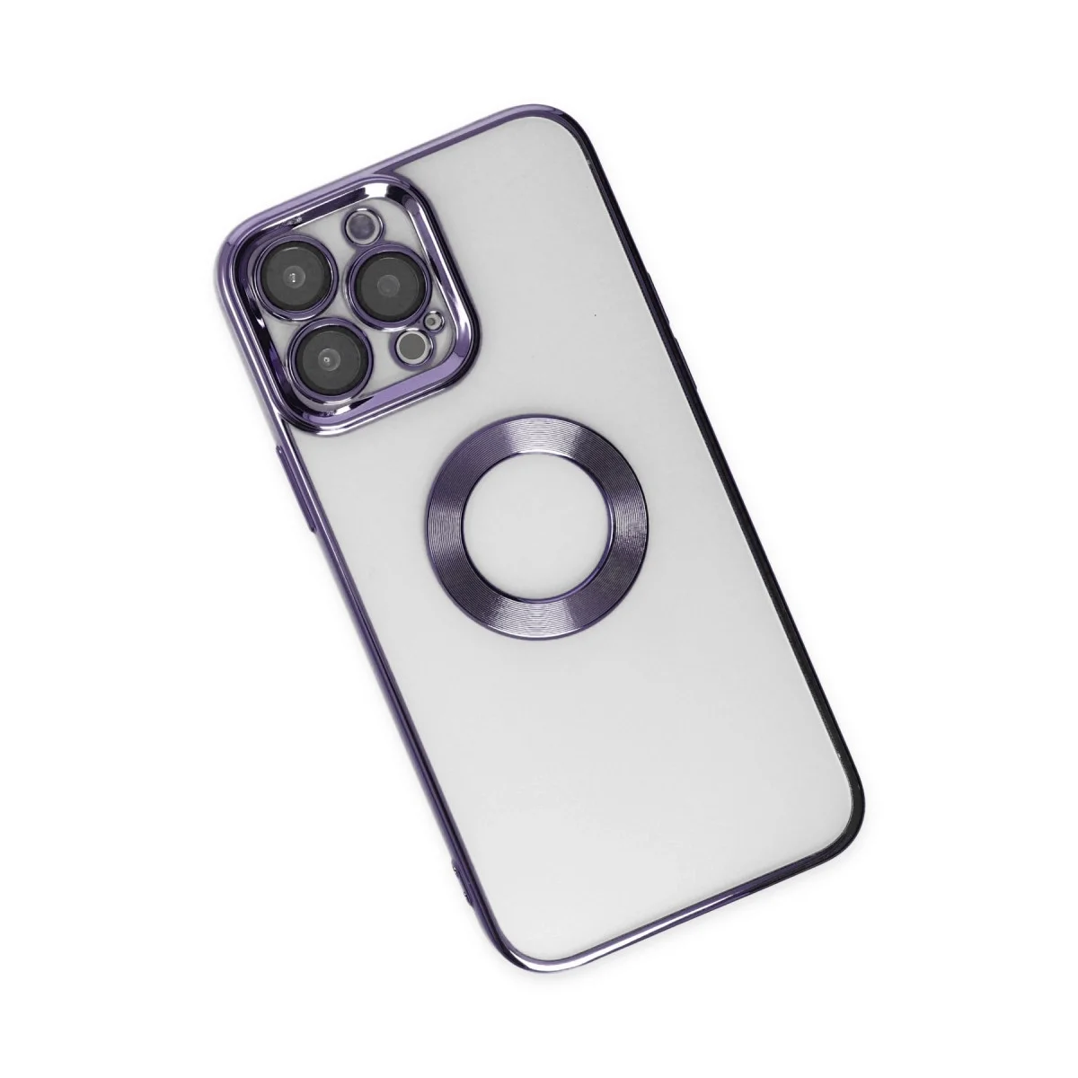 Apple İphone 14 Pro Max Kılıf Slot Silikon - Mor görsel 3