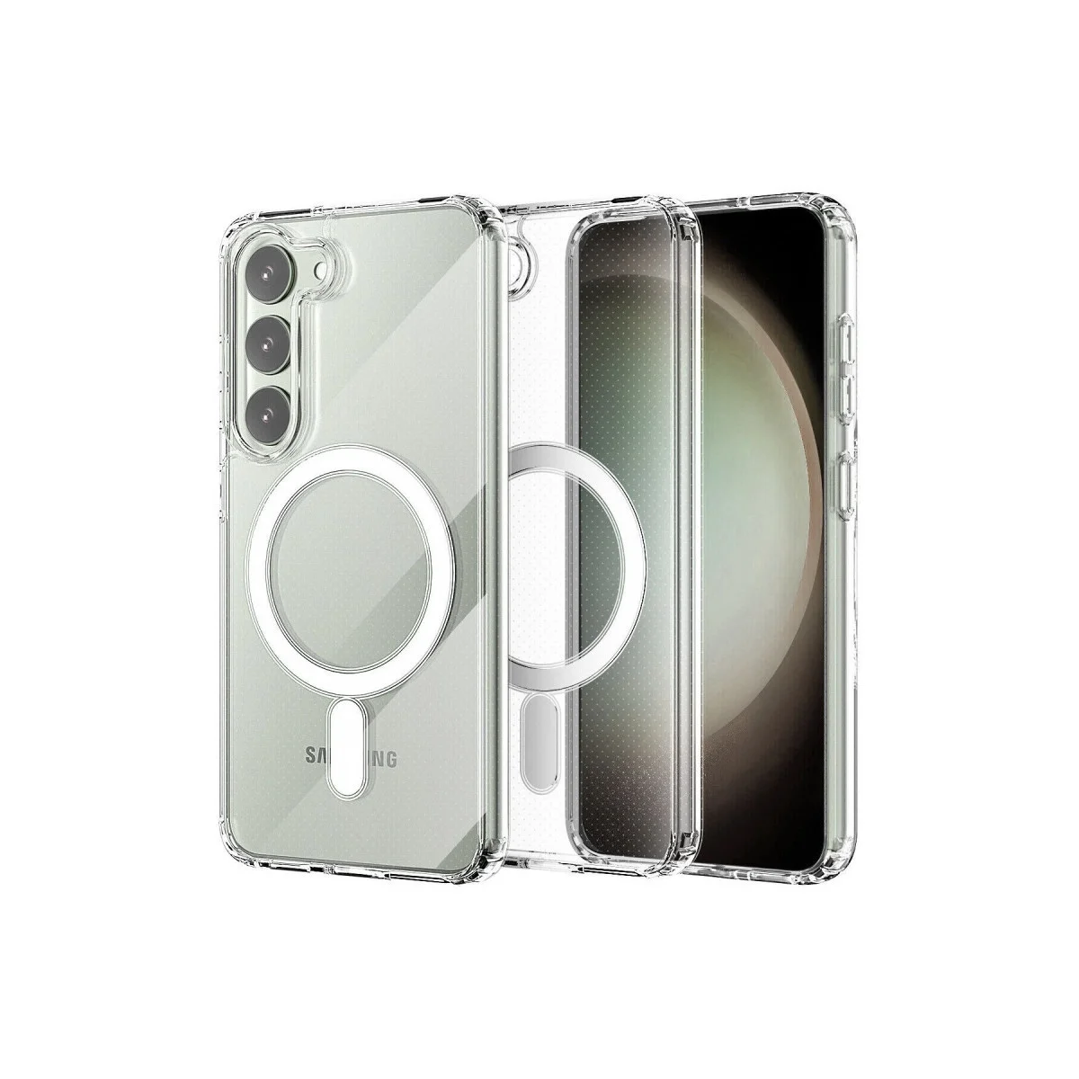 Samsung Galaxy S23 Plus Kılıf Magneticsafe Şeffaf Silikon - Şeffaf