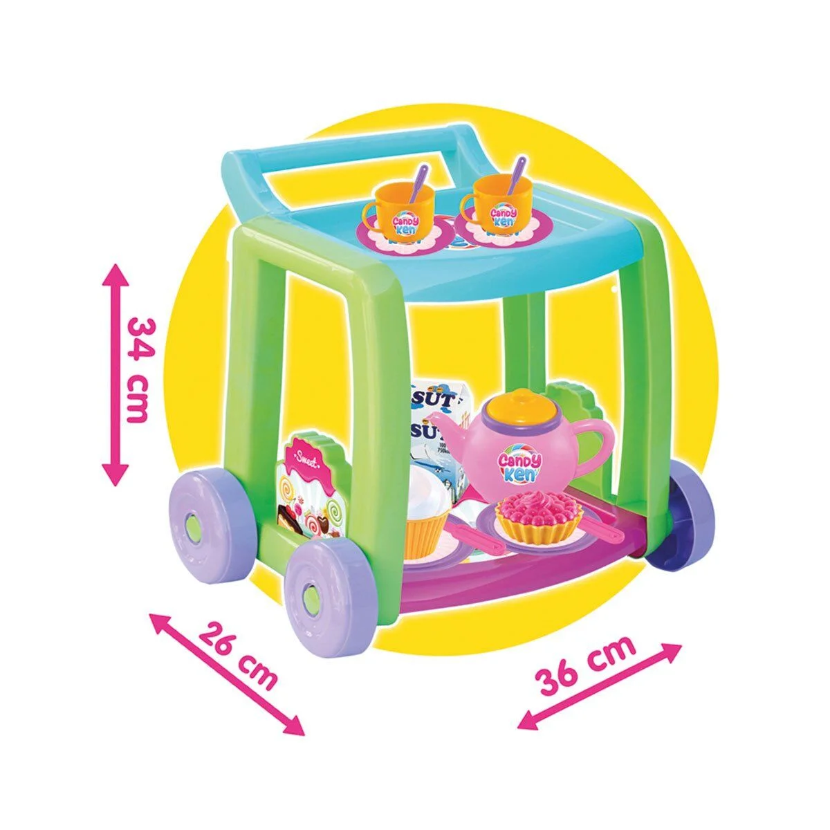 03354 Candy Çay Servis Arabası görsel 4