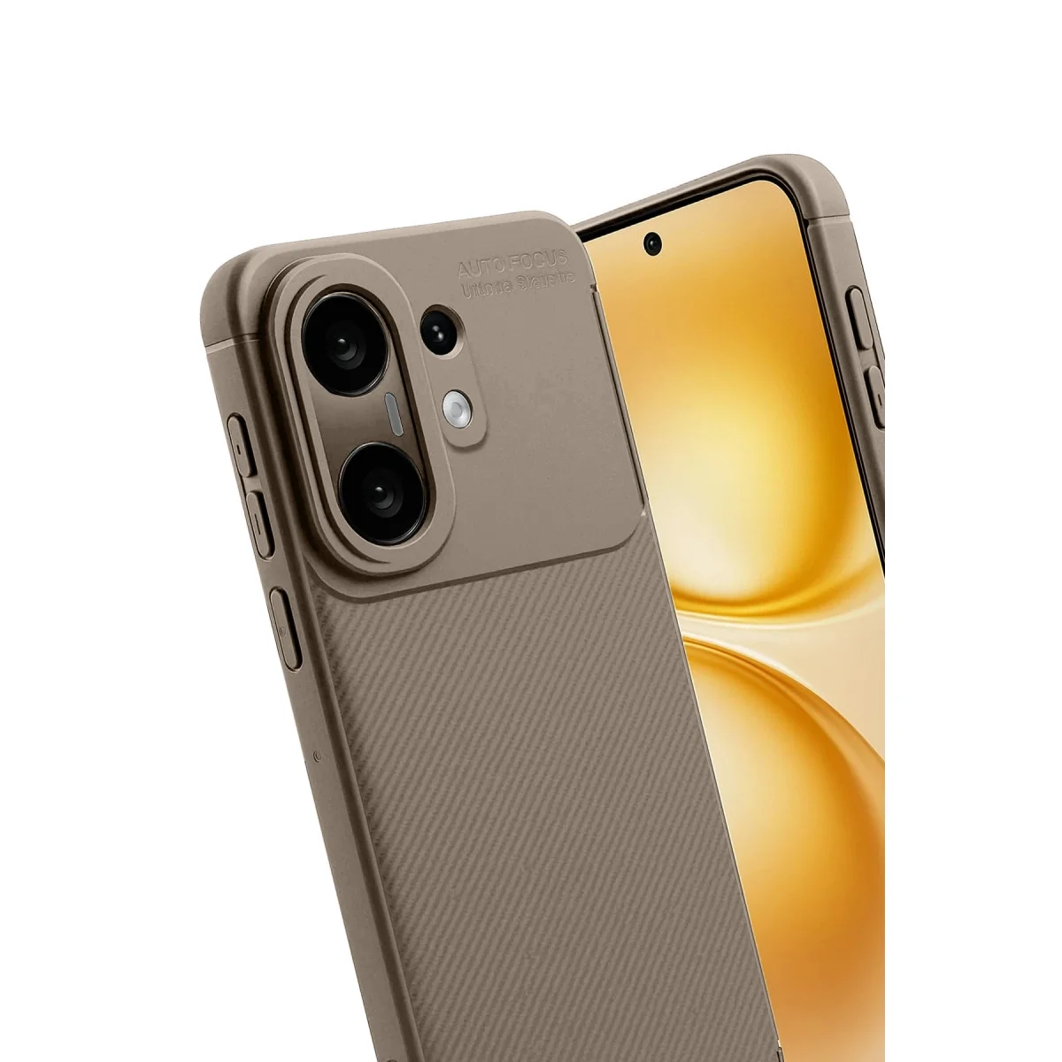 Vivo X200 Fe Auto Focus Karbon Kapak -kahverengi görsel 2