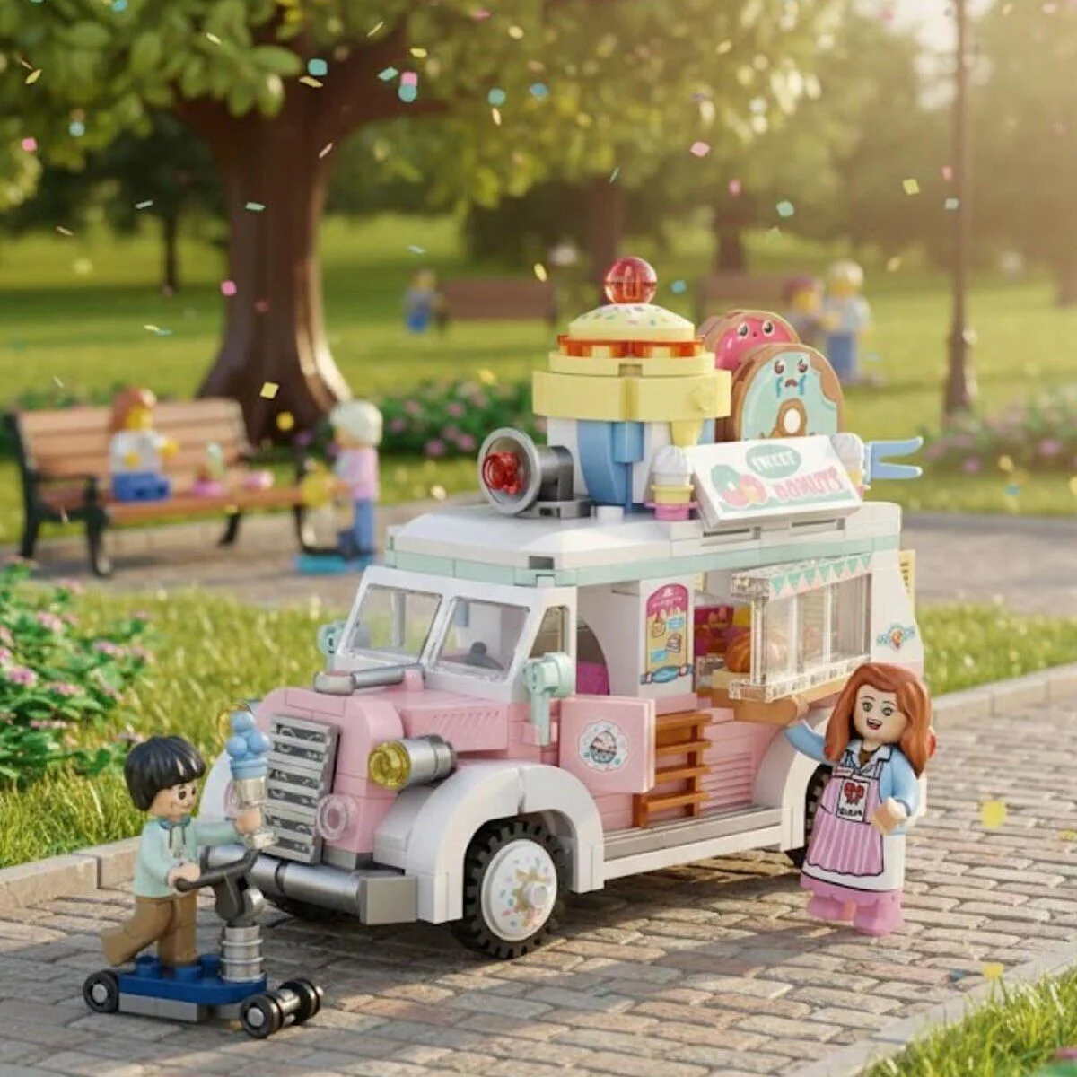 LZ1738 Loz Çörek Arabası Block Oyuncak 583 Parça görsel 2