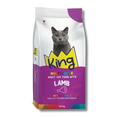 Multicolor Renkli Taneli Kuzu Etli Yetişkin Kedi Maması 15 Kg