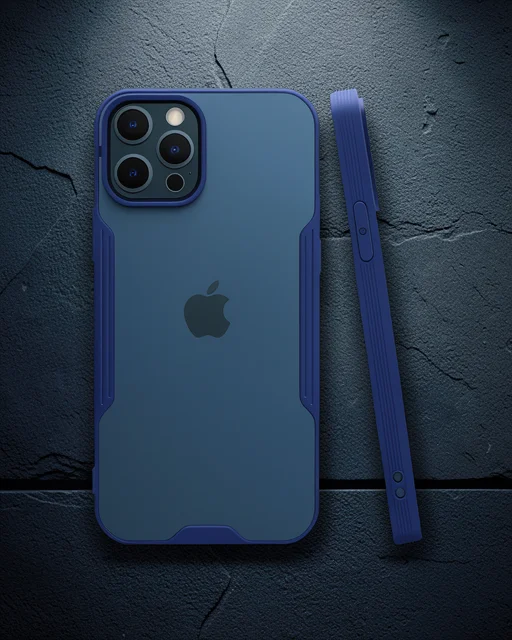 Apple İphone 12 Pro Max Kılıf Platin Silikon - Lacivert